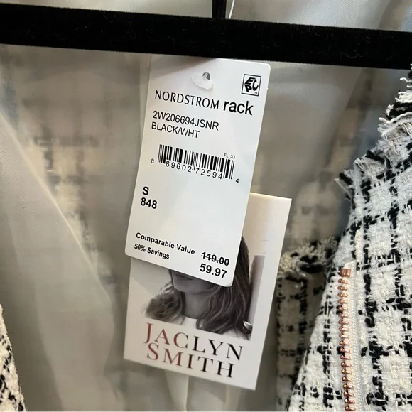 NWT!  Jaclyn Smith Tweed Moto Jacket - Picture 5 of 6